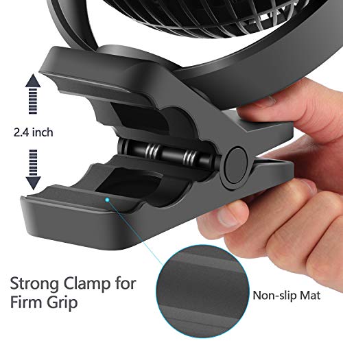 OPOLAR Golf Cart Fan 5000mAh Rechargeable Battery Operated Portable