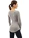 PattyBoutik Women's Scoop Neck Color Block Long Sleeve Blouse