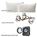 Waterguard Waterproof Pillow Protectors Quilted, Zippered Pillow Cases, 100% Cotton Top, Microfiber Filled Pillow Covers, Queen Size (20x30) Set of 2