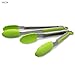 VICTA Kitchen Tongs , 12" and 9" Stainless Steel Food Tongs with Silicone Tips For BBQ, Cooking , Grilling Turner (GREEN)