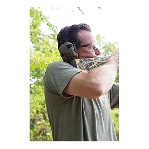 Walker's Razor Slim Electronic Shooting Hearing Protection Muff (American Flag Distressed, Tan)