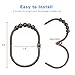 Amazer Shower Curtain Rings, Bronze Shower Curtain Hooks Rust Proof Metal Shower Rings for Curtain Shower Rod Bathroom, Set of 12
