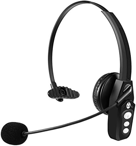 Conambo Bluetooth Headset, Wireless Hands-Free Earpiece with Microphones, On Ear Car Bluetooth Headphones for Business, Skype, Truck Driver, Call Center