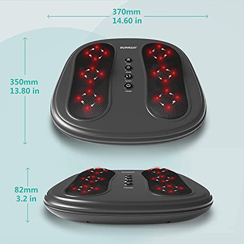 QUINEAR Foot Massager with Heat, Infrared Heated Shiatsu Foot Massage Machine- Electric Kneading Feet Massager for Plantar Fasciitis Arthritis Pain Relief