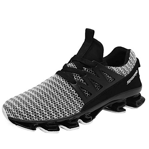 Wander G Mens Casual Walking Shoes Blade Outdoor Sport Sneakers Mesh Breathable Fashion Shoe for Sports Gym Walking (44 EU = Men 10.5 D(M) US, Gray) - Thumbnail 7