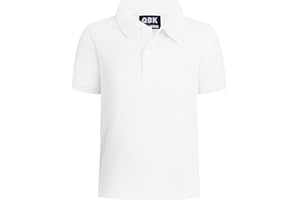QBK Toddler to Youth Boys' Performance Polo Kids Collared Golf Shirt School Uniform