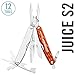 LEATHERMAN - Juice S2 Lightweight Multitool with Spring-Action Scissors and Anodized Aluminum Handles, Cinnabar Orange