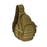 X-Freedom Military Sling Bag Chest Pack Tactical Chest Bag Shoulder Sling Backpack Bag MOLLE Large Sling Bag Pack One Strap Backpack Capacity Crossbody Bag for Laptops Hiking Camping Hunting Trekking