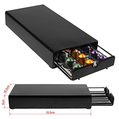 AMOS 30 Nespresso Coffee Capsule Pod Drawer Holder Storage Tray