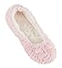 MIXIN Women's Ballerina House Cozy Slippers with Bow and Anti-Slip Sole for Indoor Comfort Fuzzy