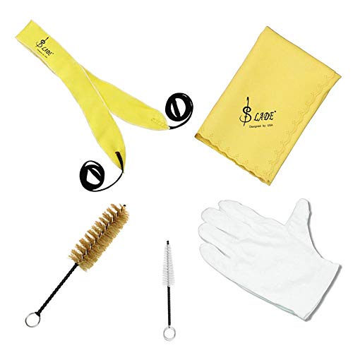 Starnearby 5pcs Saxophone Cleaning Care Kit Mouthpiece Brush Musical Maintenance Tool