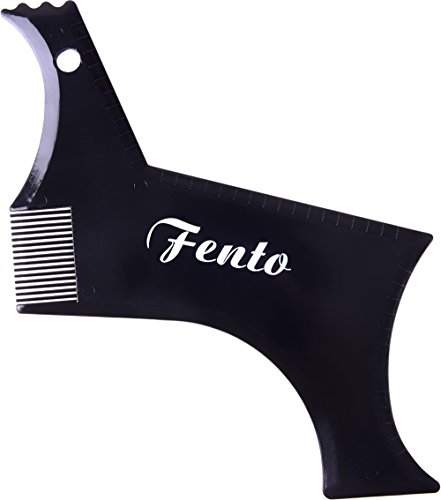 Beard Shaping &Styling Tool with Inbuilt Comb for Perfect Line up &Edging, Menâ€™s Facial Hair Style Stencil