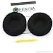 Geekria Comfort Velour Replacement Ear Pads for Technics RP-DH1200 DJ, RP-DH1210, RP-DH1250-S DJ Headphones Ear Cushions, Repair Parts (Black)