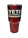 YETI Rambler Cup Custom Colors, 30 oz, Stainless Steel Tumbler, Travel Mug, Powder Coated (Intense Red)