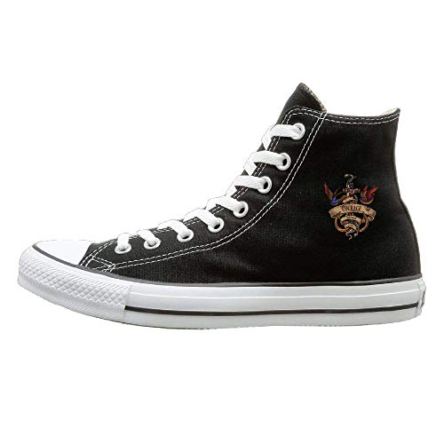 Frideing Alphabet Parrot Canvas Shoes High Top Design Lace u