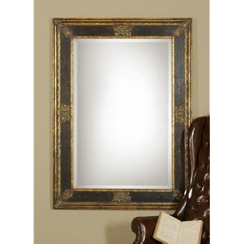 mirror beveled ornate accent gold oversize extra mirrors balmoral decorative hearon rectangle lowes