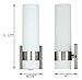 XiNBEi Lighting Wall Light ADA Wall Sconce with Opal Cylinder Glass in Brushed Nickel, Bathroom Vanity Light for Living Room & Corridor XB-W1185-BN