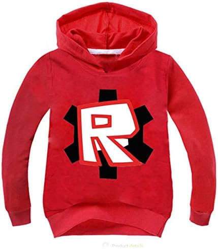 Vannie Children Roblox Hoodie Kids' Games Nose Day Sweatshirt Cute Cartoon Outdoor Sweatshirt Breathable Long Sleeve Top for Boys Girls Teens