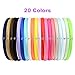 ZTWEDEN 40 Pcs Girls Satin Headbands for Girls DIY Craft Fashion Baby Teen Kid Toddler Accessories Wide 0.4 inches and 20 Colors