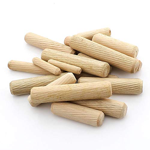Ochoos M6 Wooden Dowel Cabinet Drawer Round Fluted Wood Dowel Pins Rods Set Furniture Fitting 6mm L=20/25/30/40mm - (Diameter: M6, Length: 25mm 100pcs) - Thumbnail 5
