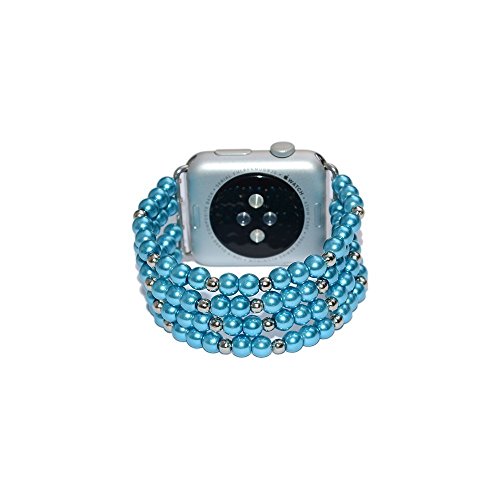 Glass Pearl Watch Strap for Apple Watch/Watch Band 42mm works with Apple Watch, Watch Strap for iWatch, Watch Band 38mm is compatible with iWatch, Lugs Adapter Accessories, No-clasp, Stretch Fit
