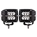 Senlips Led Lights, 2PCS 24W 4inch Flood Led Light Bar Waterproof Driving Work Lights Off Road Fog Lamp Pickup for SUV, ATV, Boat