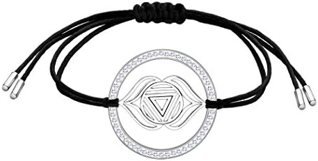 Nenalina 863361-901 Women's Bracelet with Forehead - Ajna Chakra Pendant in Rhodium-Plated 925 Sterling Silver with Crystal Elements