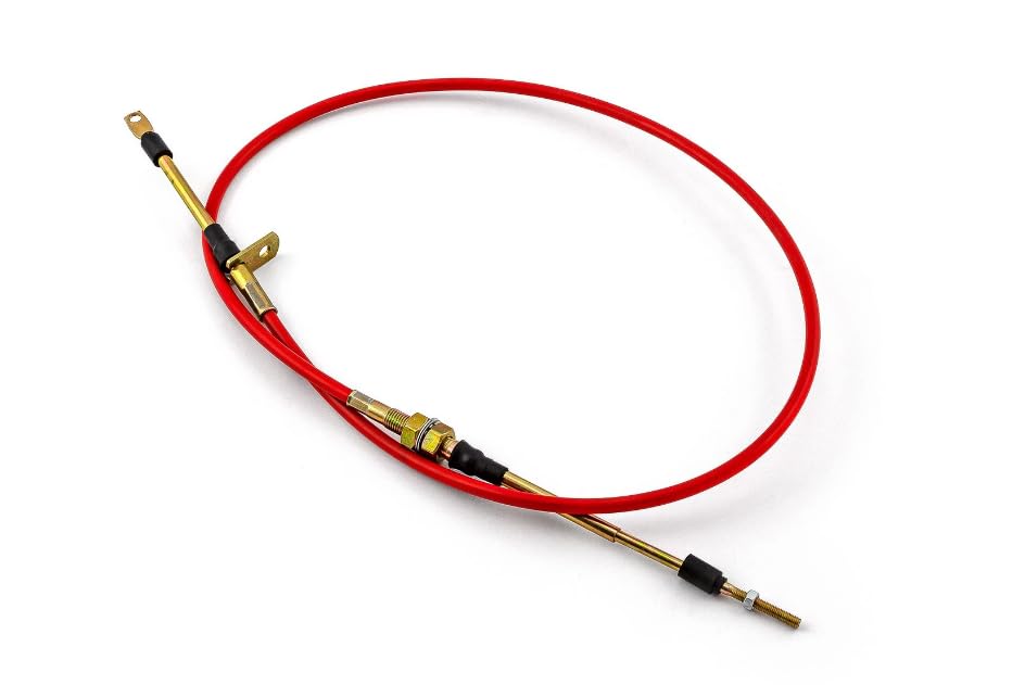 Photo 1 of 1 PC SHLPDFM 4 Ft Length Super Duty Race Shifter Cable BM80832 Single Eylet Threaded Morse Style Suits B&M
