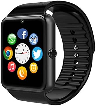 Vallen Sweatproof Smart Watch Phone for iPhone 5s/6/6s/7/7s and 4.2 Android or Above SmartPhones (Black)