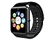 MSRM Smart Watch Phone 1.54 Inch Phone Syc Support Android 4.2 or abouve and Iphone5s/6/6s/7/7s (Black)