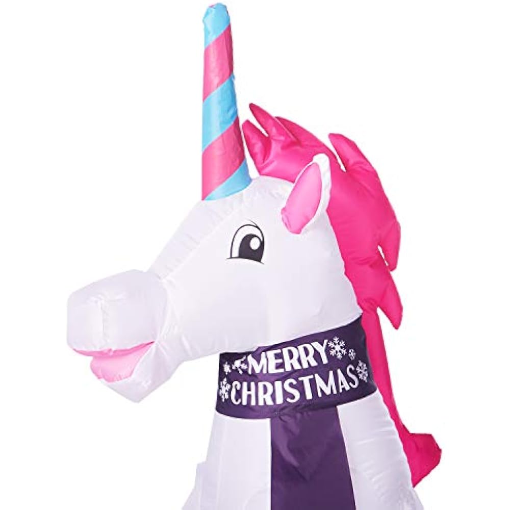 3.5 Ft. Inflatable Unicorn Christmas Holiday Yard Decoration Outdoor