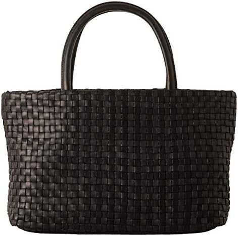 totrue 33162 Women’s Genuine Leather Horse Leather Handbag, Woven Mesh, Elegant, Daily Bag