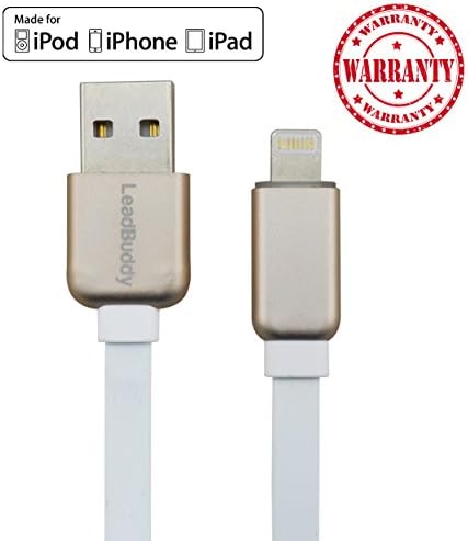 iPhone 5 Charger Cable ,Cable Lightning Charge Cord - 5, 5C, 5S, 6, 6S, 6 Plus, 6S , 7 - LeadBuddy Pro