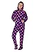 Footed Pajamas Navy Pink Polka Kids Hoodie Chenille
