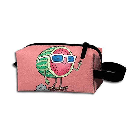 Watermelon Skateboard Printing Handbag Receive Bag Cosmetic 