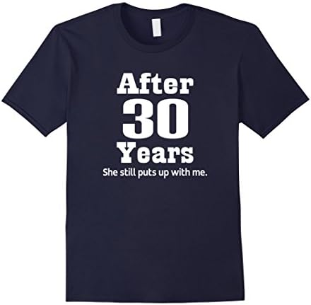 Mens 30th Anniversary T-shirt Funny Mens Party Photo Tee XL Navy
