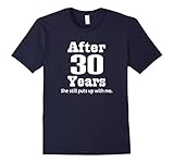Mens 30th Anniversary T-shirt Funny Mens Party Photo Tee Large Navy