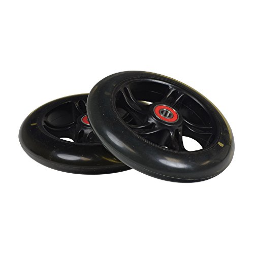 Monster Motion 125 mm Wheel for The Razor A3 Kick Scooter, Clear Wheel Black Hub