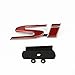 Pure Metal 3D Red SI Badge Logo Car Front Grille Ornament Emblem For Honda Civic