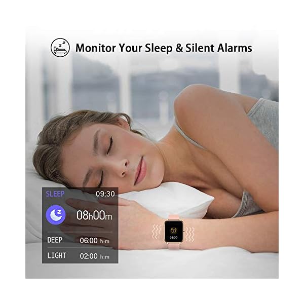 Popglory Smart Watch, Fitness Tracker with Blood Oxygen, Blood Pressure, Heart Rate Monitor, IP67 Waterproof Smartwatch…