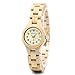 Bewell Small Dial Ladies Wooden Dress Watch Beige Round Bracelet Quartz Wristwatches for Women