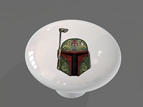 Sugar Skull Fett High Gloss Ceramic Drawer Knob