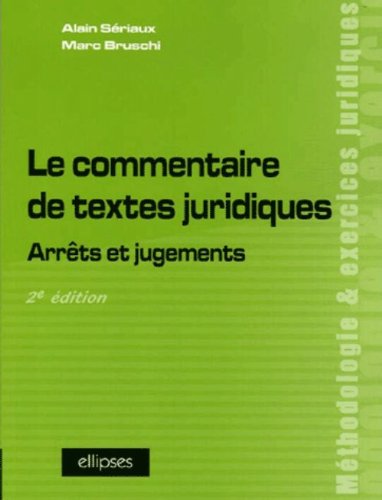 Le  commentaire de textes juridiques