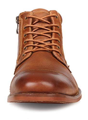 kunsto men's genuine leather oxfords dress ankle boots with zipper