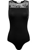 FPT Womens Sleeveless Lace Trim Seamless Bodysuit