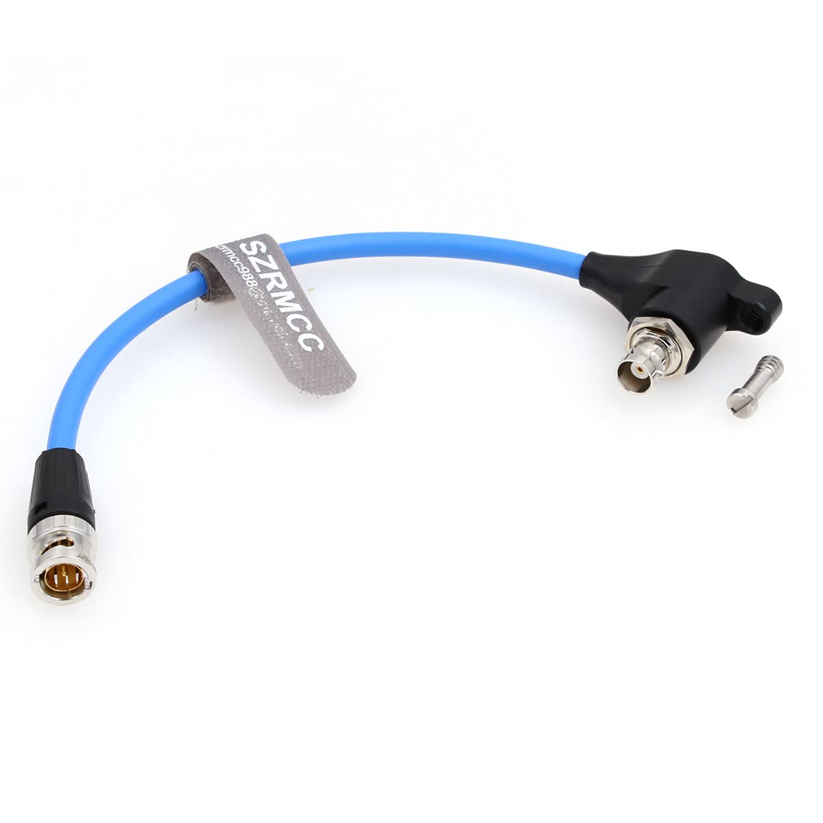 SZRMCC SDI Protector Cable 12G 6G HD SDI BNC Surge Overvoltage Circuit Protector Isolator Video Cable for RED Komodo ARRI Alexa Sony (Blue-Straight 80cm)