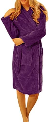 Women Nightgowns Kimono Night Warm Shea Bath Men Clothing Solid Color Comfortable Nighty Bathrobe
