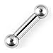 Steel Barbell Tongue Ring, Body Piercing 8G Thru 2 Gauge