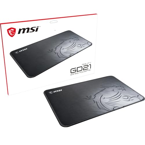 Agility GD21 - Alfombrilla de ratóngaming, Superficie de Tejido Sedoso Gaming, Base Antideslizante - 320 x 220 x 3mm