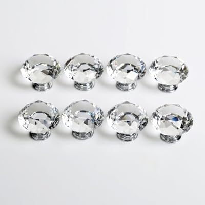 Revesun 10pcs Lot Diameter 40mm Clear Crystal Glass Diamond Shaped